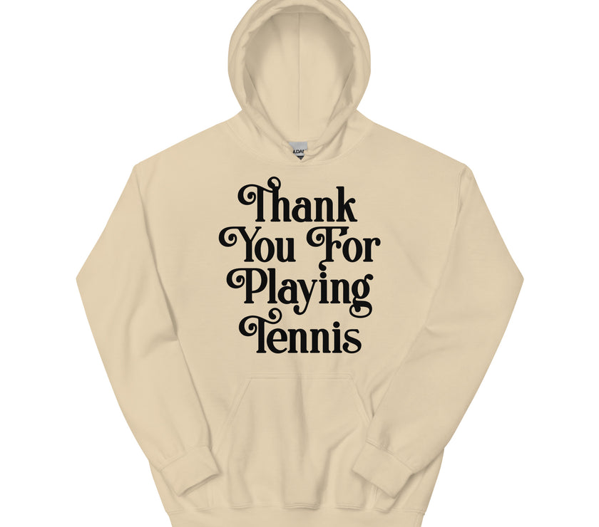 Thank You For Playing Tennis By CoVA Tennis Unisex Heavy Blend Hoodie