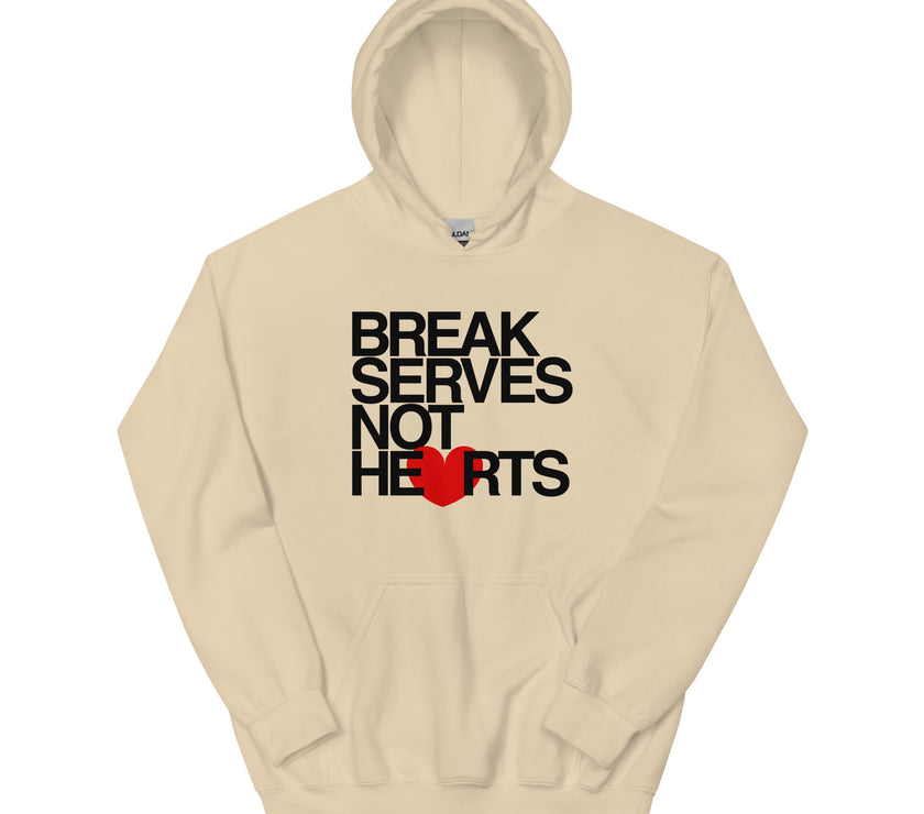 Break Serves Not Hearts CoVA Tennis Unisex Heavy Blend Hoodie