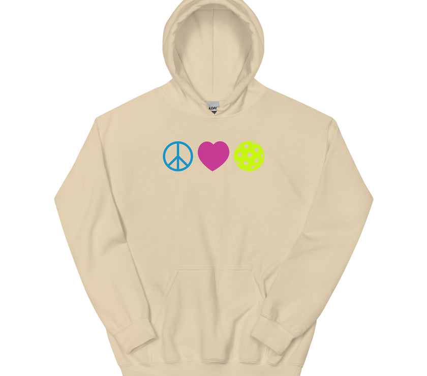 Peace Love Pickleball Unisex Hoodie