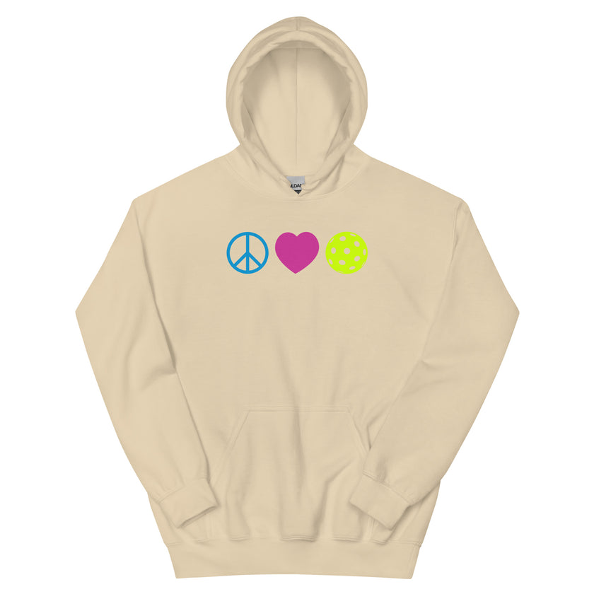 Peace Love Pickleball Unisex Hoodie