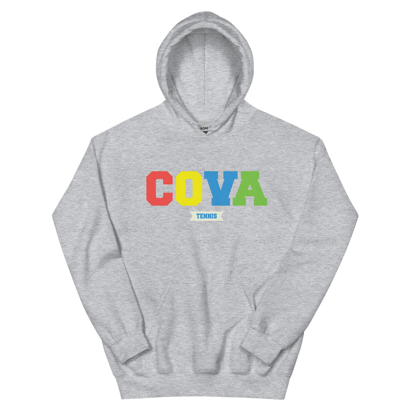 COVA Tennis Rainbow Unisex Heavy Blend Hoodie