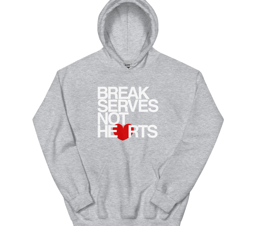 Break Serves Not Hearts CoVA Tennis Unisex Heavy Blend Hoodie