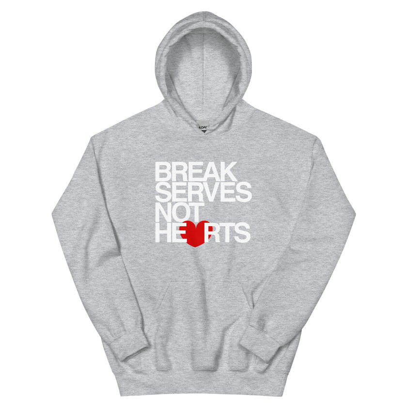 Break Serves Not Hearts CoVA Tennis Unisex Heavy Blend Hoodie