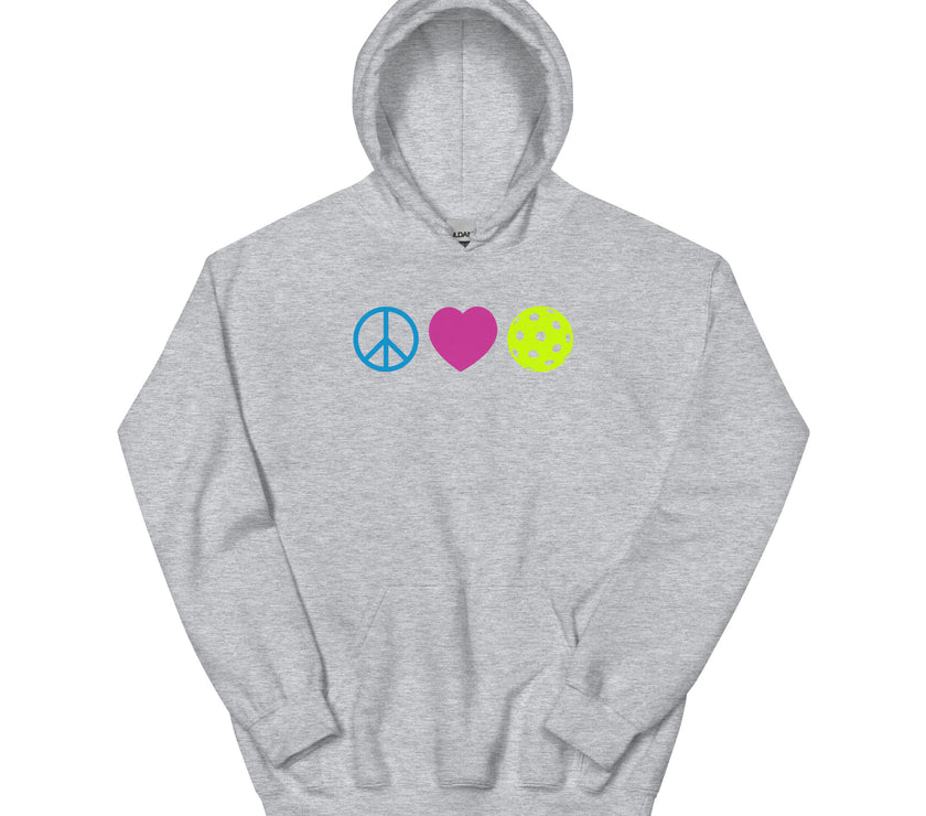 Peace Love Pickleball Unisex Hoodie