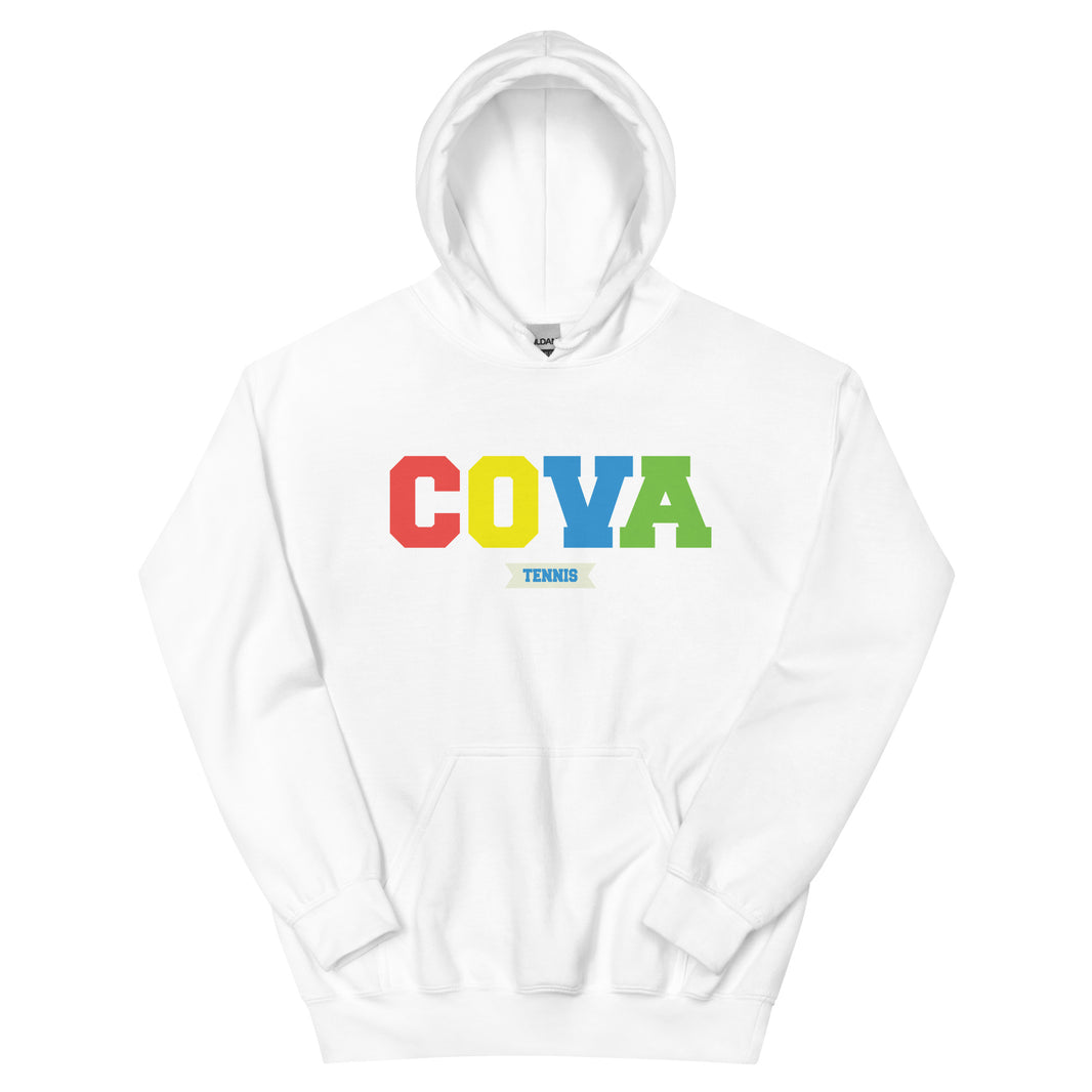 COVA Tennis Rainbow Unisex Heavy Blend Hoodie