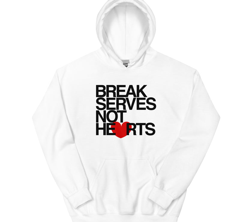 Break Serves Not Hearts CoVA Tennis Unisex Heavy Blend Hoodie