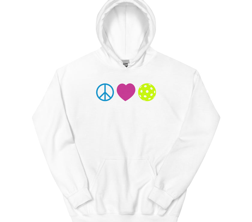 Peace Love Pickleball Unisex Hoodie