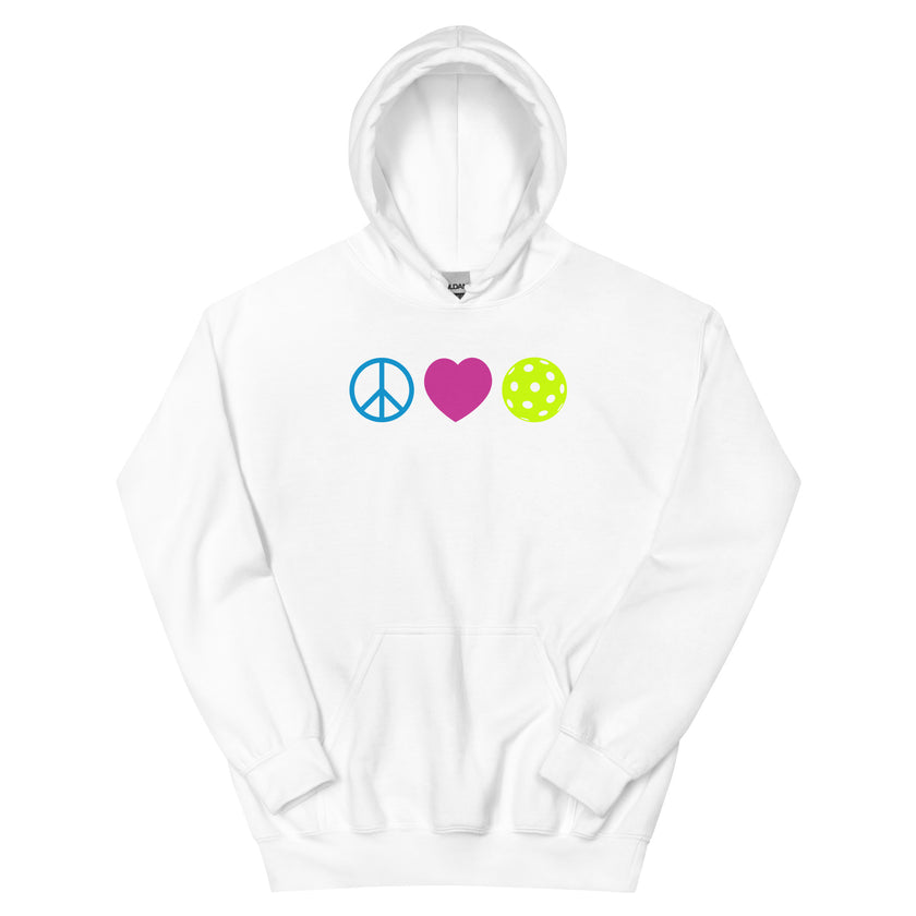 Peace Love Pickleball Unisex Hoodie