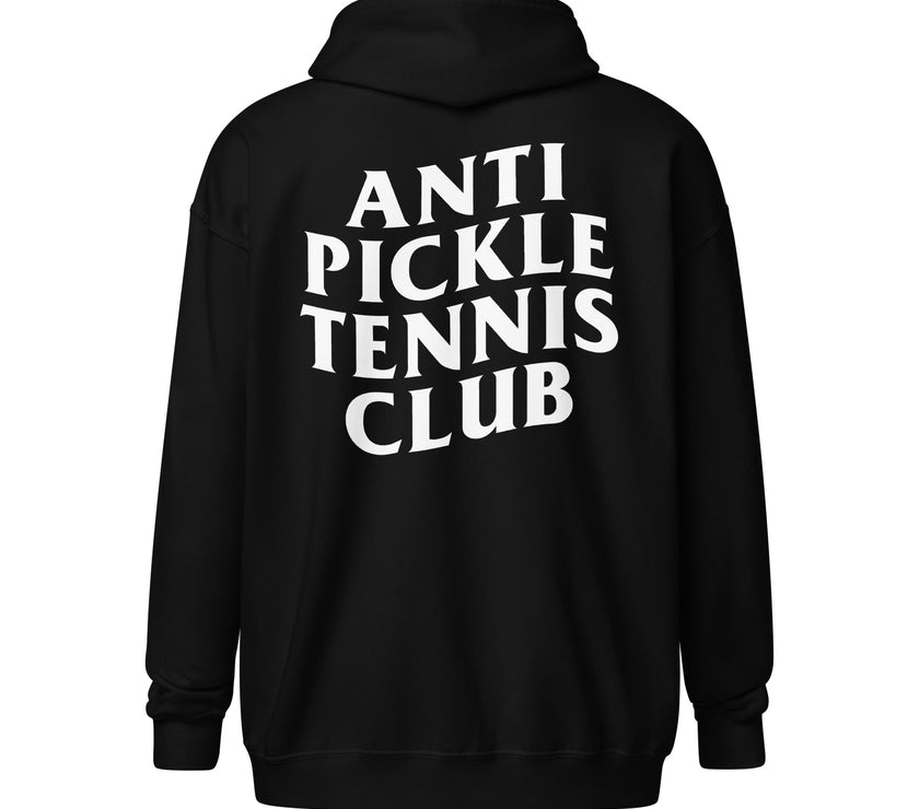 Anti Pickleball Tennis Club Unisex heavy blend zip hoodie by CoVA Tennis