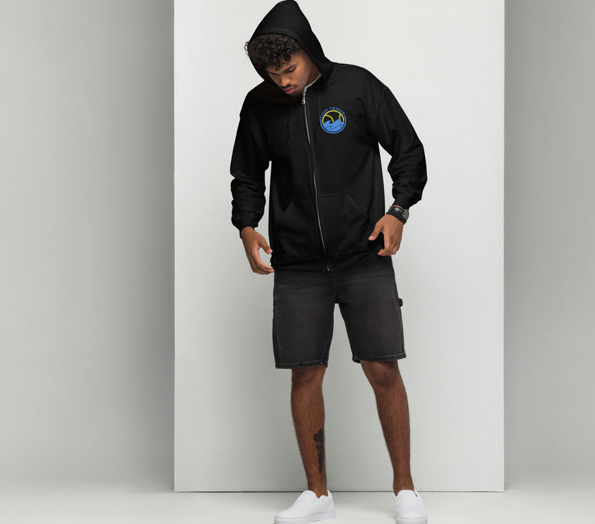 CoVA Tennis Ball & Waves Logo Unisex heavy blend zip hoodie