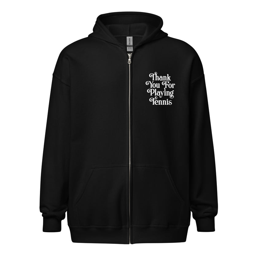 Thank You For Playing Tennis Unisex heavy blend zip hoodie by CoVA Tennis