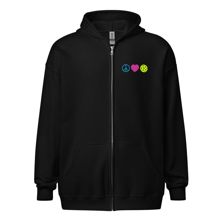 Peace Love Pickleball Unisex heavy blend zip hoodie