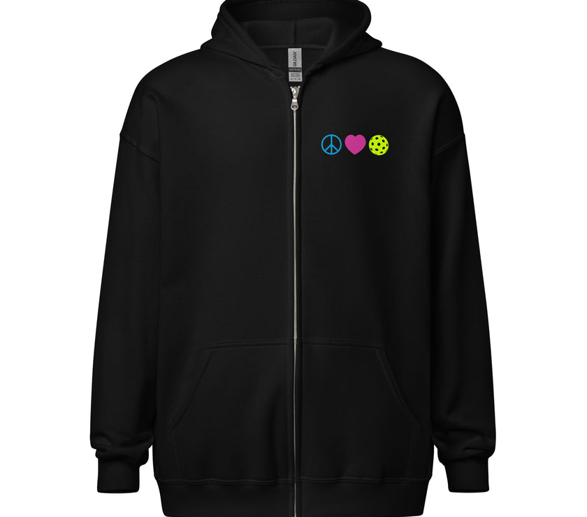 Peace Love Pickleball Unisex heavy blend zip hoodie