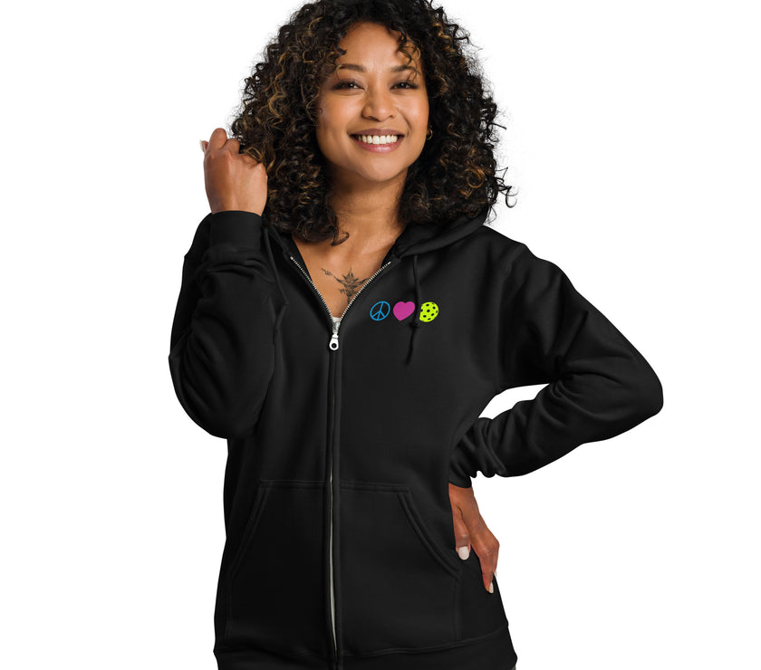 Peace Love Pickleball Unisex heavy blend zip hoodie