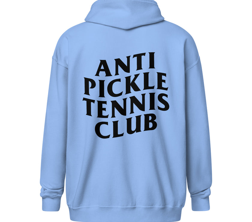 Anti Pickleball Tennis Club Unisex heavy blend zip hoodie by CoVA Tennis