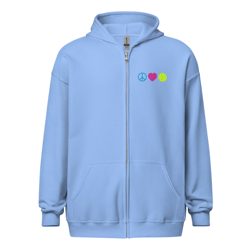 Peace Love Pickleball Unisex heavy blend zip hoodie