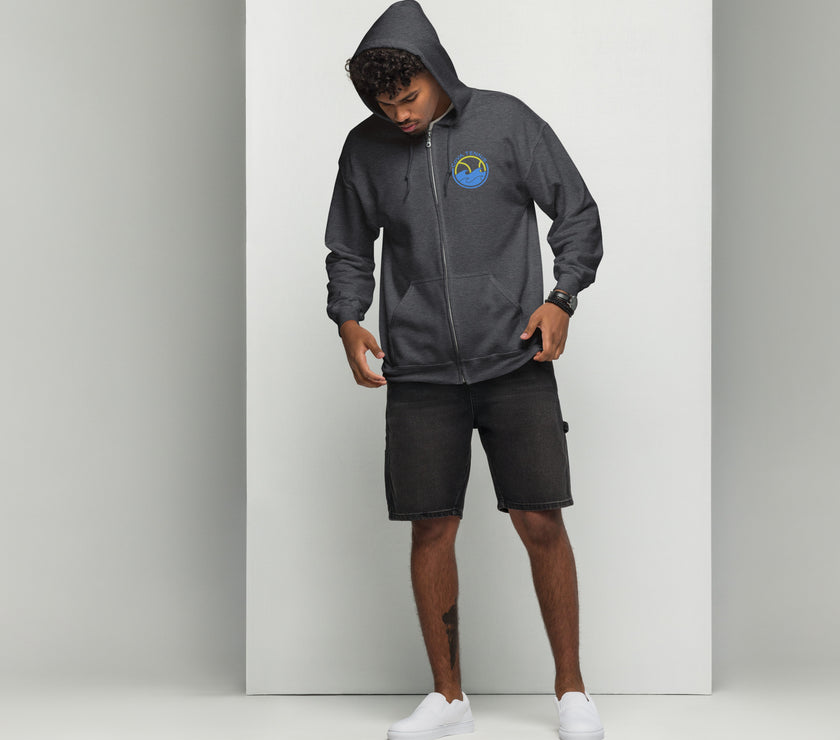 CoVA Tennis Ball & Waves Logo Unisex heavy blend zip hoodie