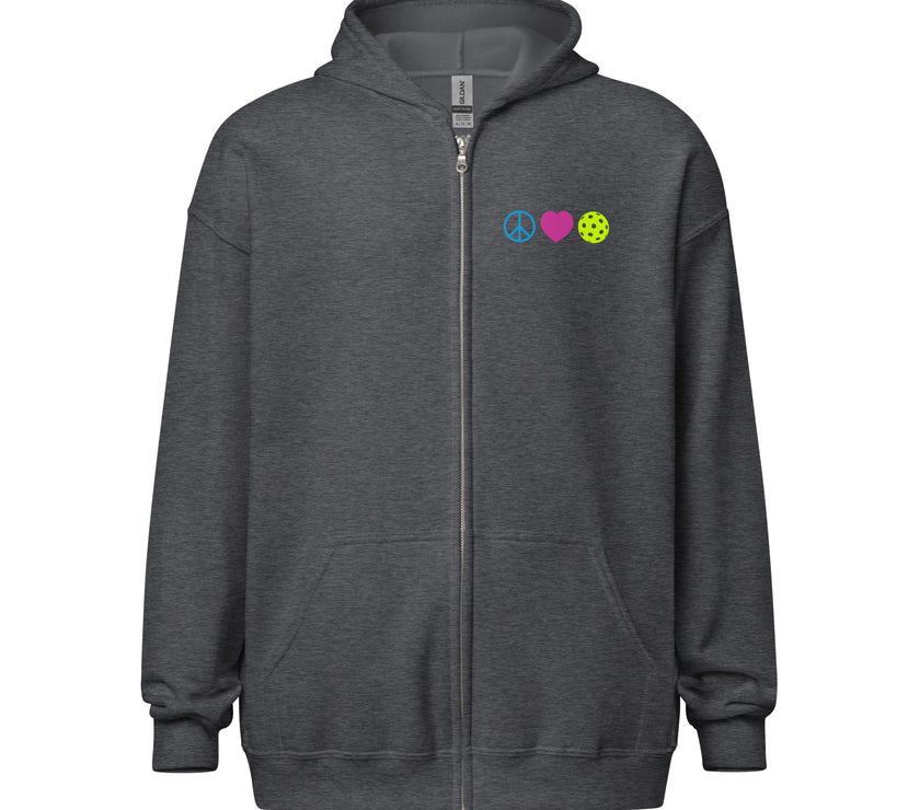 Peace Love Pickleball Unisex heavy blend zip hoodie