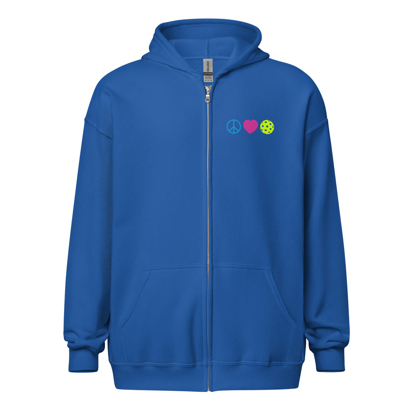 Peace Love Pickleball Unisex heavy blend zip hoodie