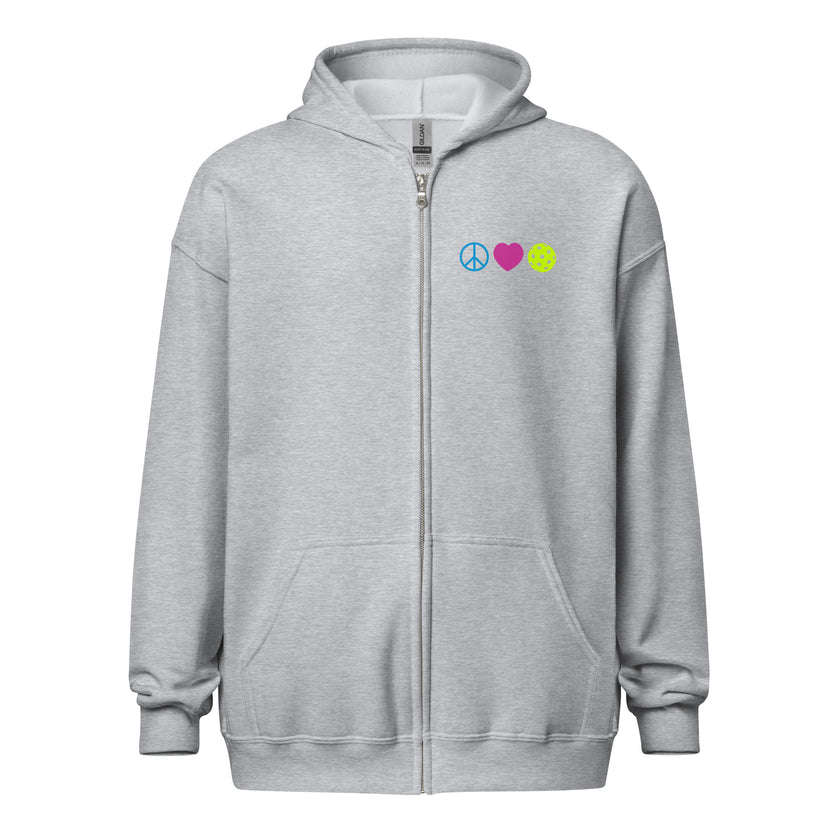 Peace Love Pickleball Unisex heavy blend zip hoodie