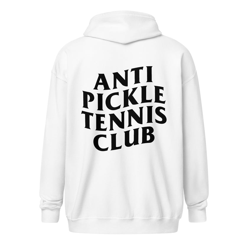 Anti Pickleball Tennis Club Unisex heavy blend zip hoodie by CoVA Tennis