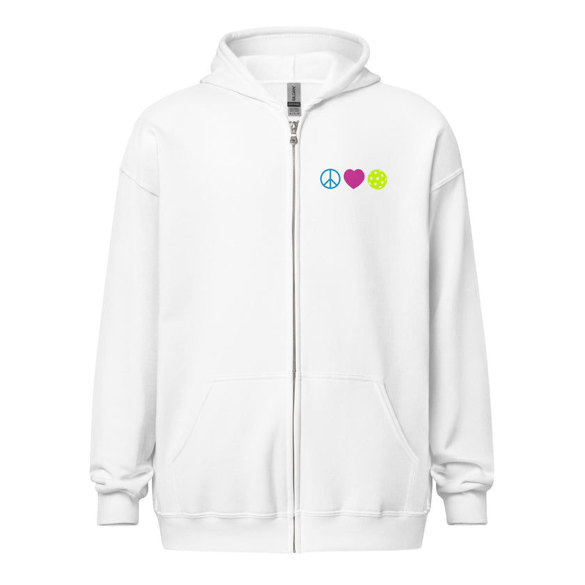 Peace Love Pickleball Unisex heavy blend zip hoodie