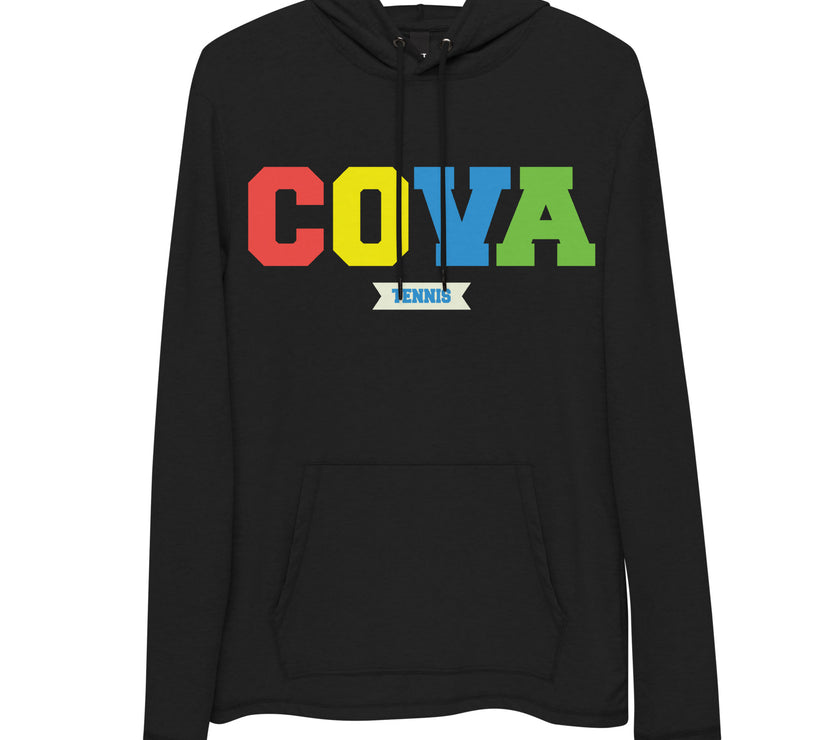 COVA Tennis Rainbow Unisex Lightweight Hoodie