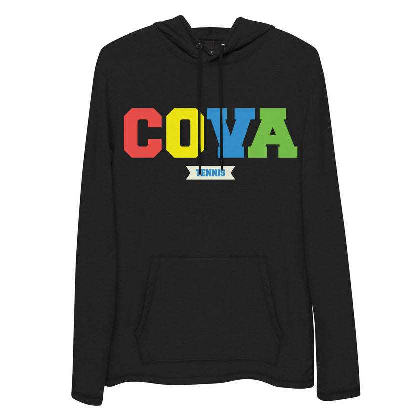 COVA Tennis Rainbow Unisex Lightweight Hoodie