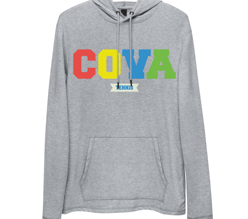 COVA Tennis Rainbow Unisex Lightweight Hoodie