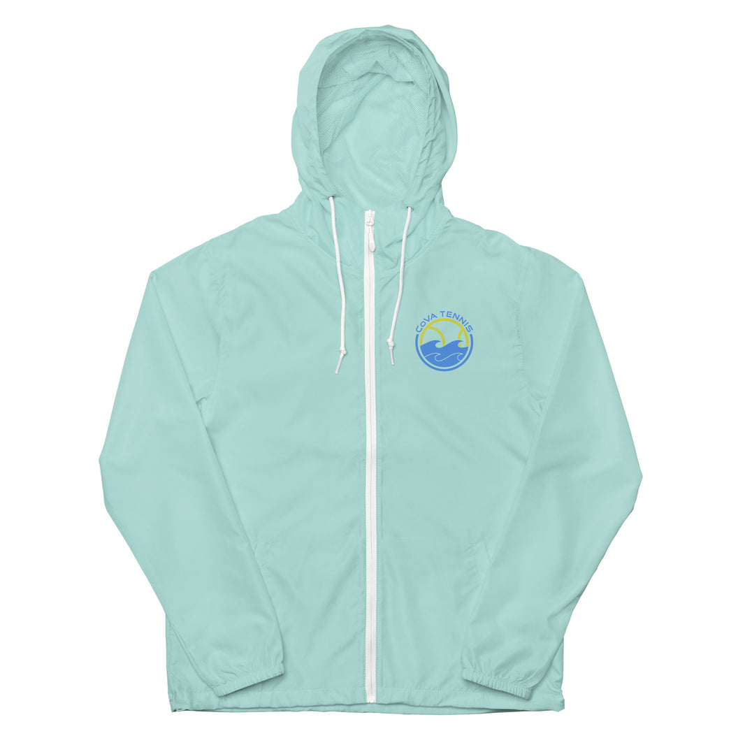 CoVA Tennis Ball & Waves Logo Unisex lightweight zip up windbreaker