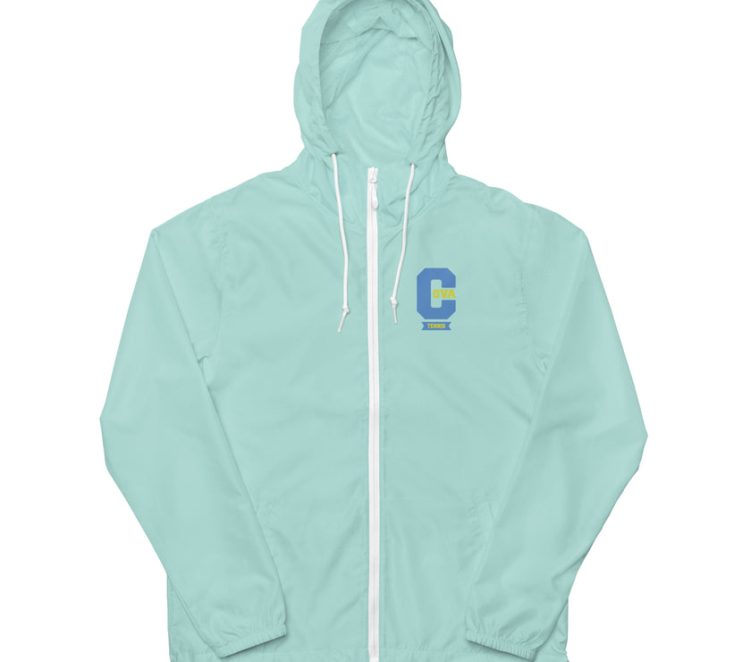 Varsity C CoVA Tennis Unisex lightweight zip up windbreaker