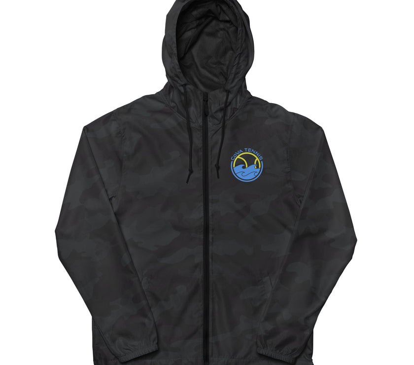 CoVA Tennis Ball & Waves Logo Unisex lightweight zip up windbreaker