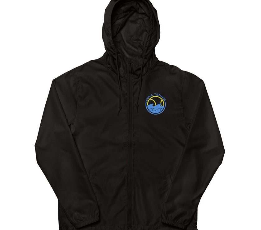 CoVA Tennis Ball & Waves Logo Unisex lightweight zip up windbreaker