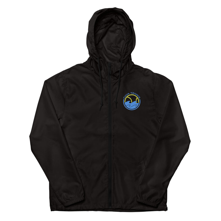 CoVA Tennis Ball & Waves Logo Unisex lightweight zip up windbreaker