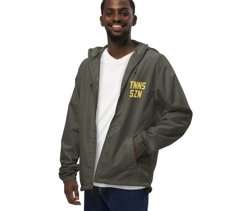 TNNS SZN Unisex lightweight zip up windbreaker by CoVA Tennis