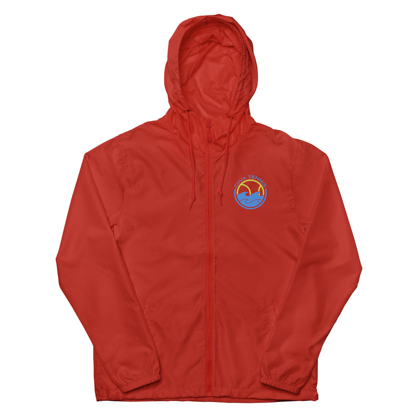 CoVA Tennis Ball & Waves Logo Unisex lightweight zip up windbreaker