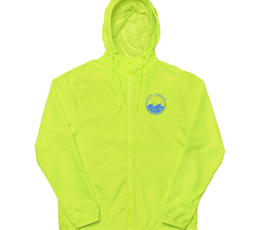 CoVA Tennis Ball & Waves Logo Unisex lightweight zip up windbreaker