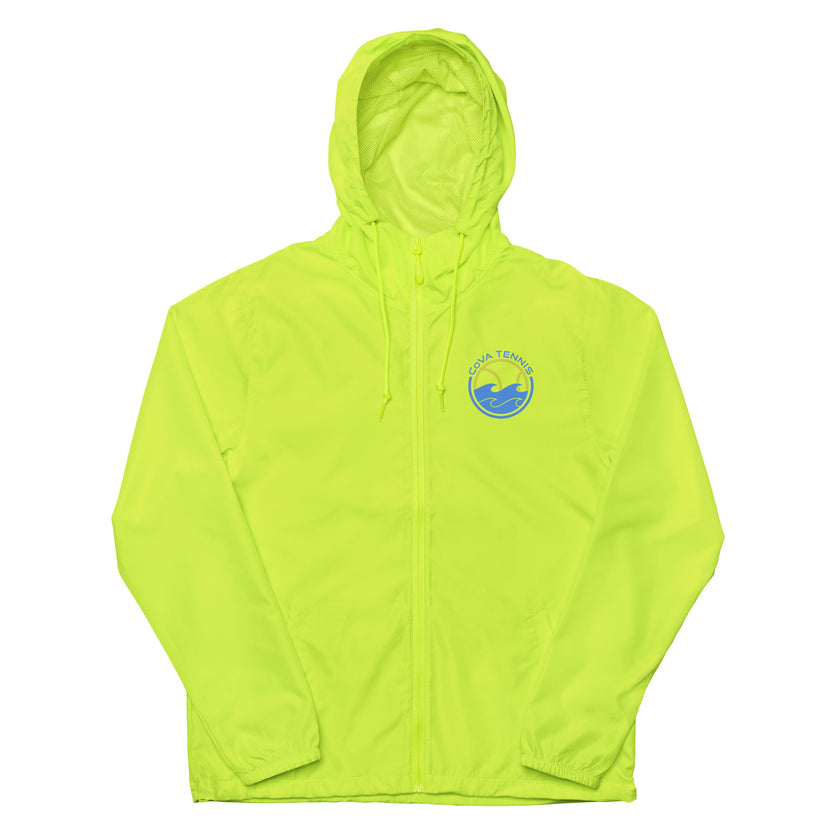 CoVA Tennis Ball & Waves Logo Unisex lightweight zip up windbreaker