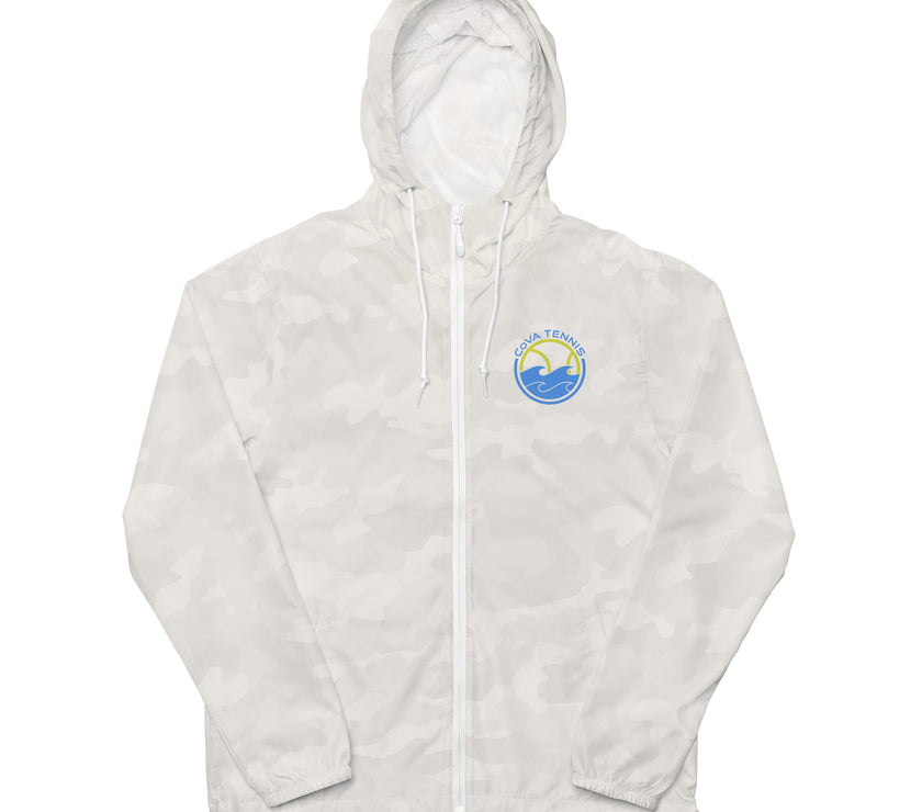 CoVA Tennis Ball & Waves Logo Unisex lightweight zip up windbreaker