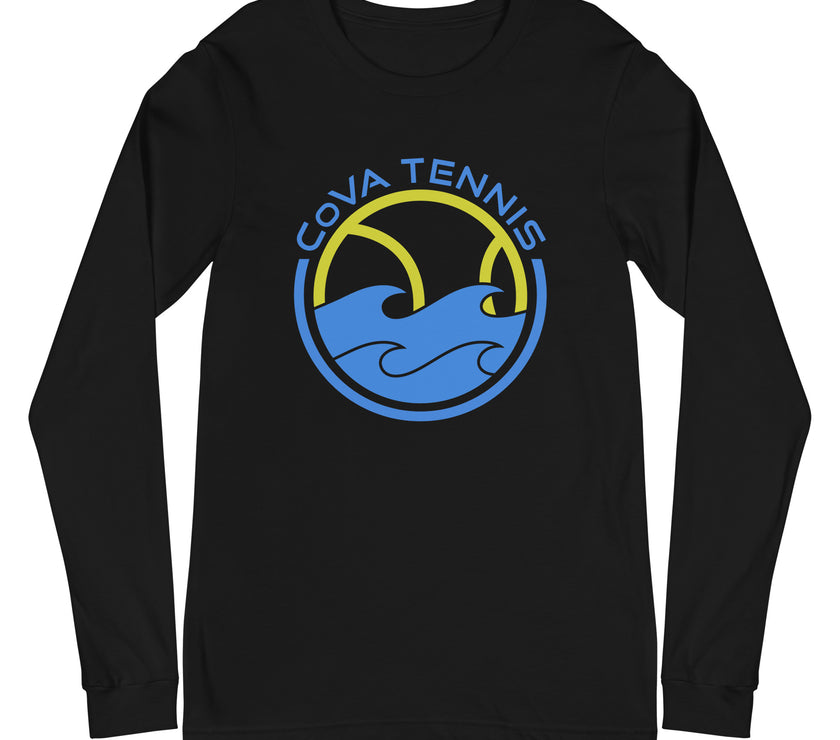 CoVA Tennis Ball & Waves Logo Unisex Long Sleeve Tee