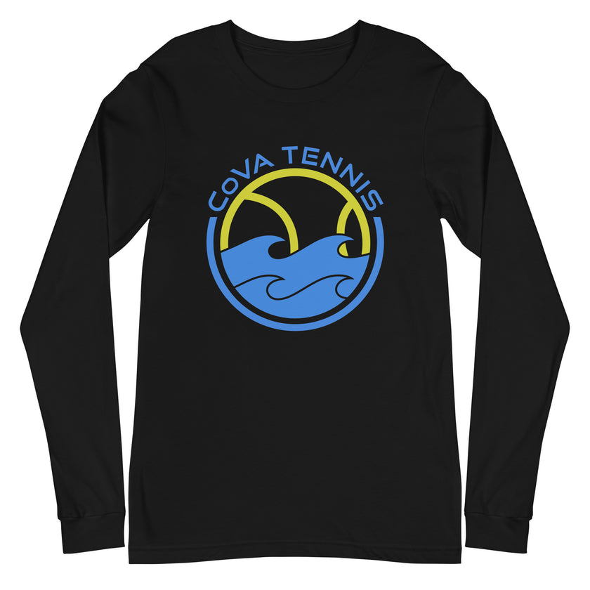 CoVA Tennis Ball & Waves Logo Unisex Long Sleeve Tee