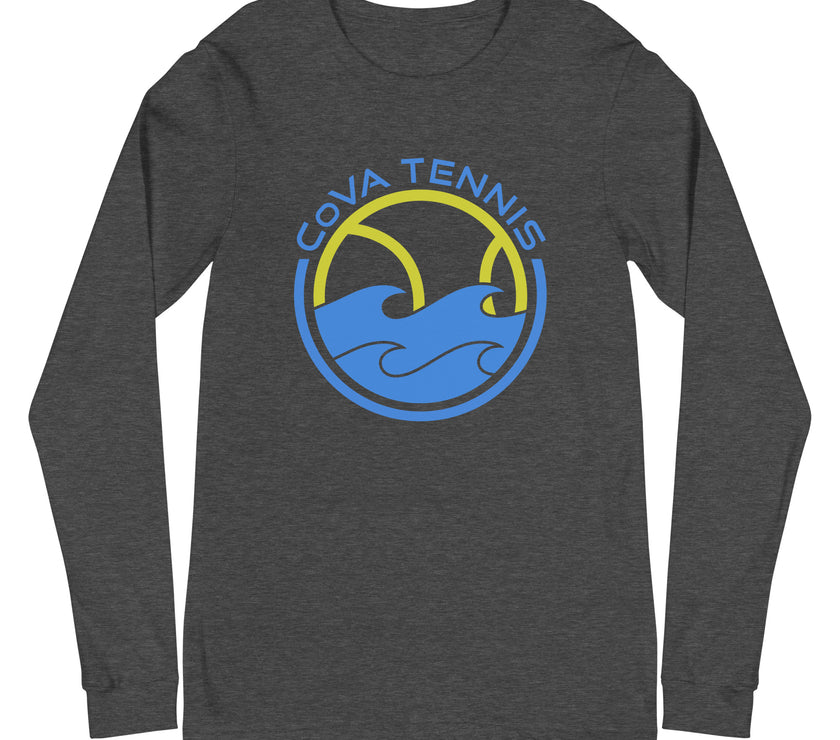 CoVA Tennis Ball & Waves Logo Unisex Long Sleeve Tee