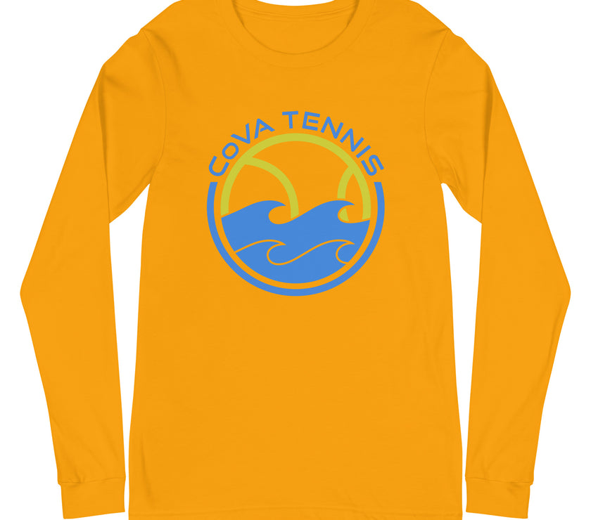 CoVA Tennis Ball & Waves Logo Unisex Long Sleeve Tee