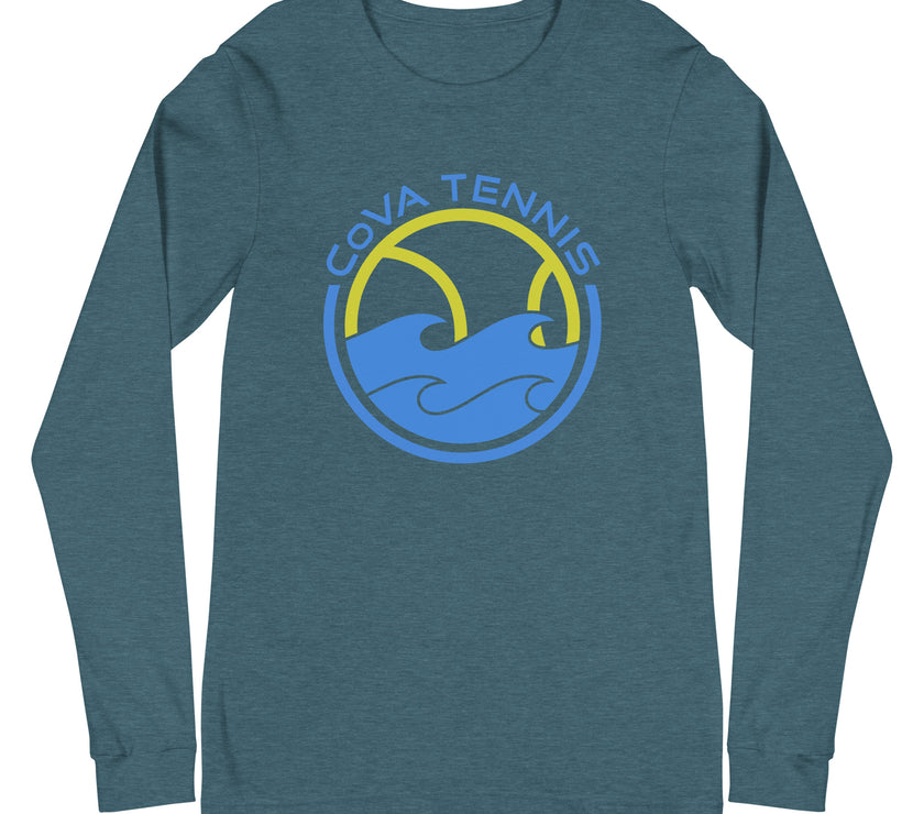 CoVA Tennis Ball & Waves Logo Unisex Long Sleeve Tee