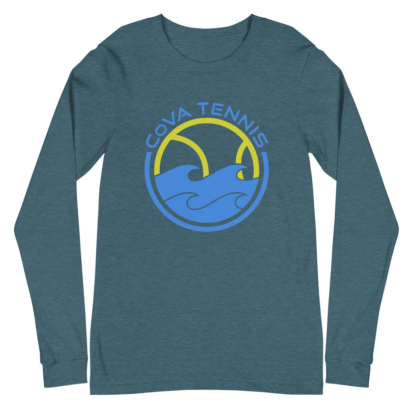 CoVA Tennis Ball & Waves Logo Unisex Long Sleeve Tee