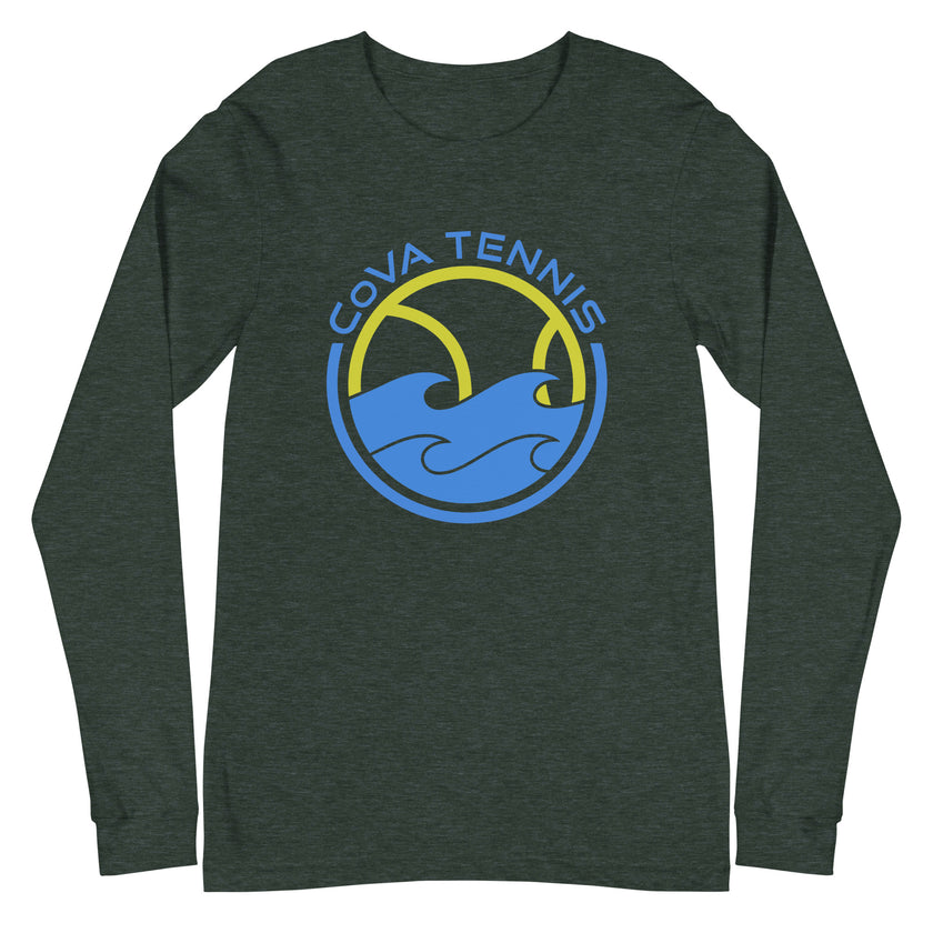 CoVA Tennis Ball & Waves Logo Unisex Long Sleeve Tee