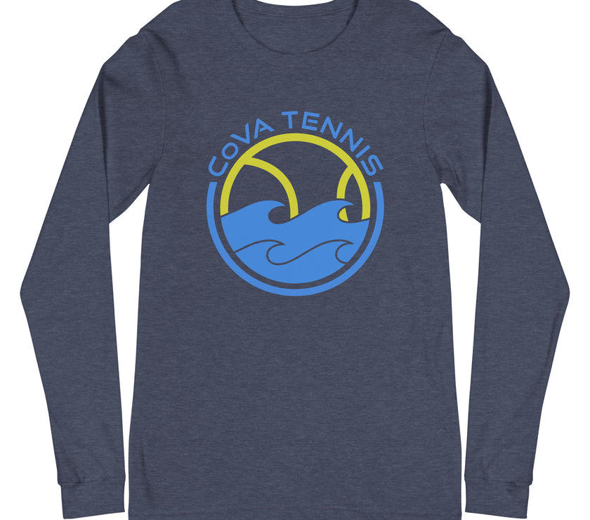 CoVA Tennis Ball & Waves Logo Unisex Long Sleeve Tee