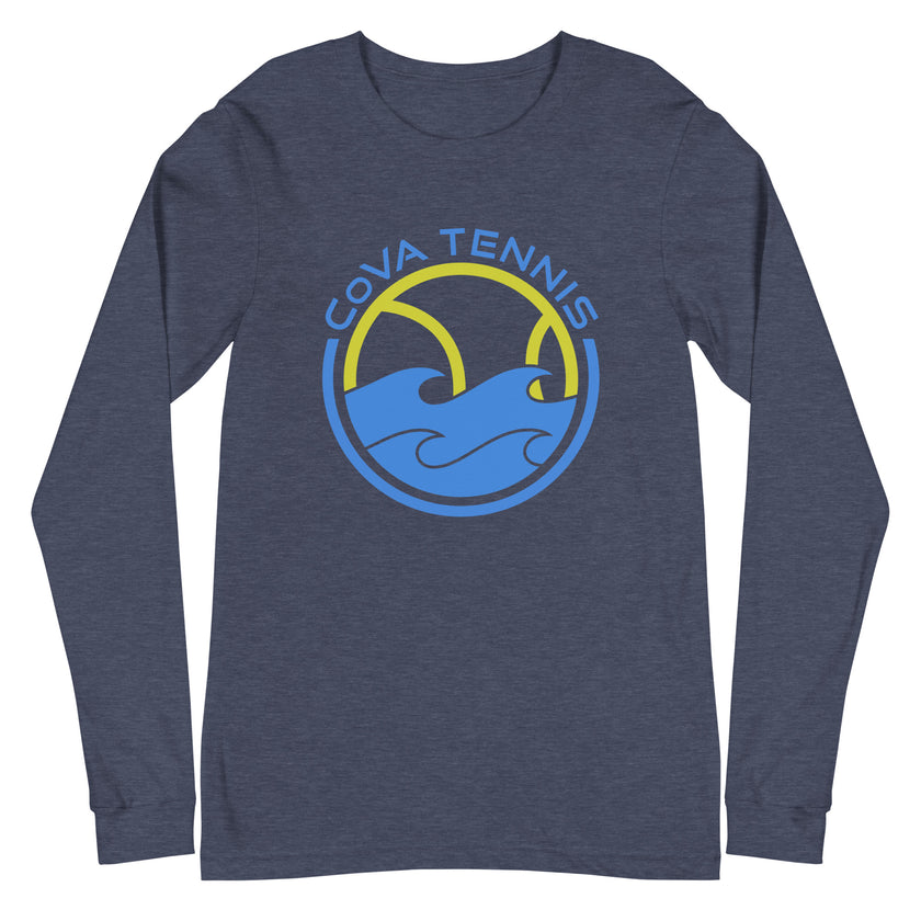 CoVA Tennis Ball & Waves Logo Unisex Long Sleeve Tee