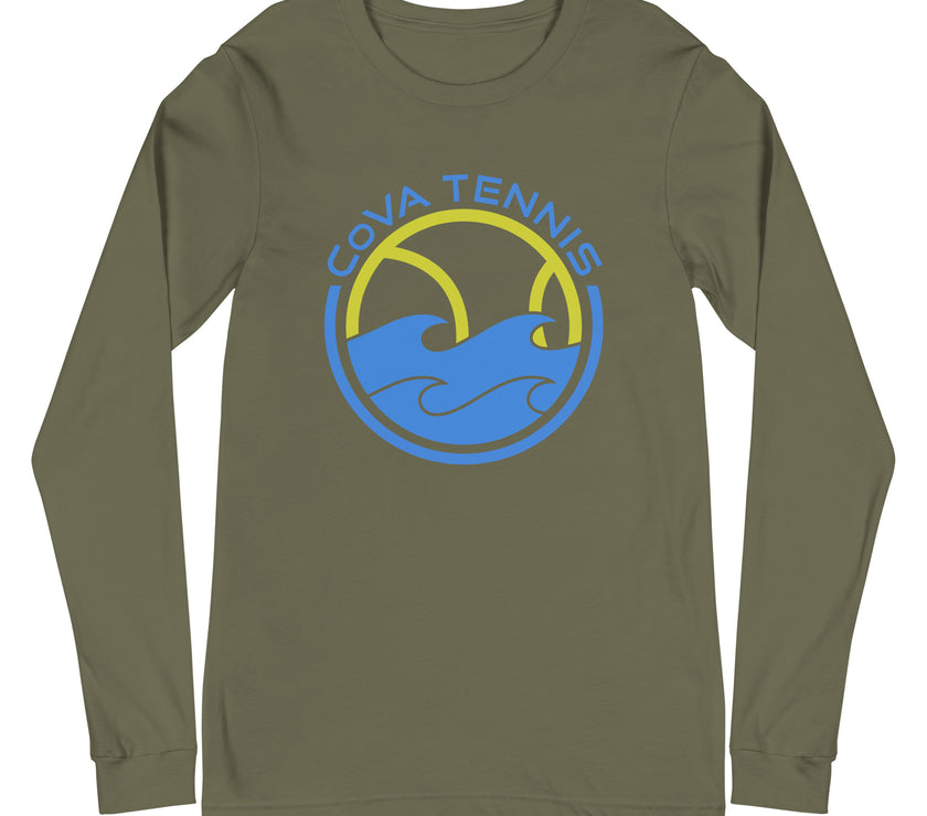 CoVA Tennis Ball & Waves Logo Unisex Long Sleeve Tee