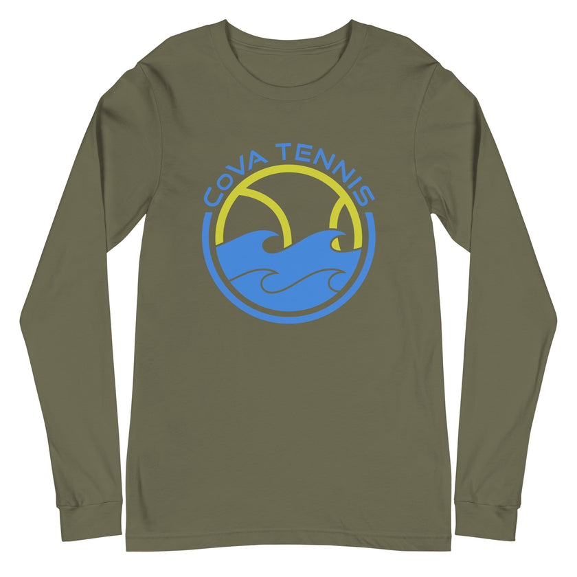 CoVA Tennis Ball & Waves Logo Unisex Long Sleeve Tee